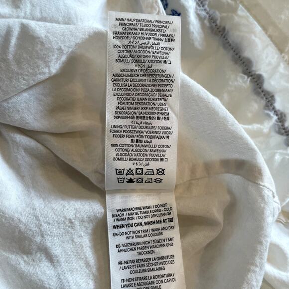 Mini Boden Embroidered Shirred Dress Floral Smocked Spring Vanilla Pod Blue 4-5Y - Picture 13 of 13